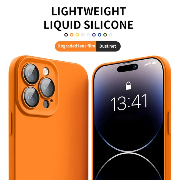 Silikoninis iPhone dėklas su objektyvo apsauga – bendras vaizdas