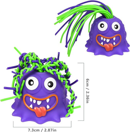 Antistresinis žaislas - "Monstras" – violetinis ir žalias monstrai
