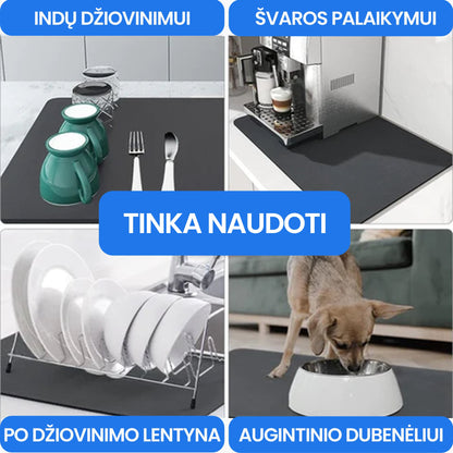 Absorbex™ – Vandenį sugeriantis virtuvės kilimėlis – konstrukcijos detalė