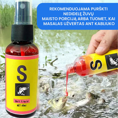 Purškiamas masalo kvapas žuvims – šoninis vaizdas