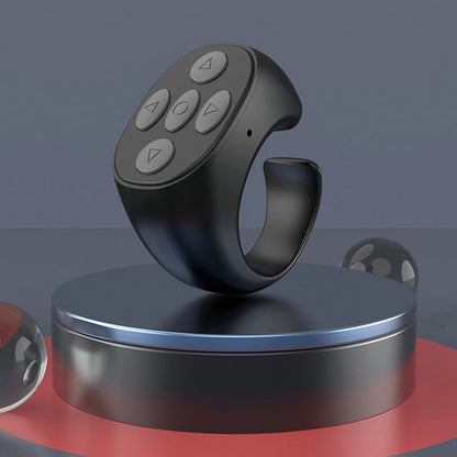 Bluetooth žiedinis telefono pultelis – juodas