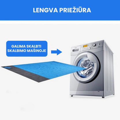 Mr. Beach™ paplūdimio kilimėlis atsparus smėliui – detalė stambiu planu