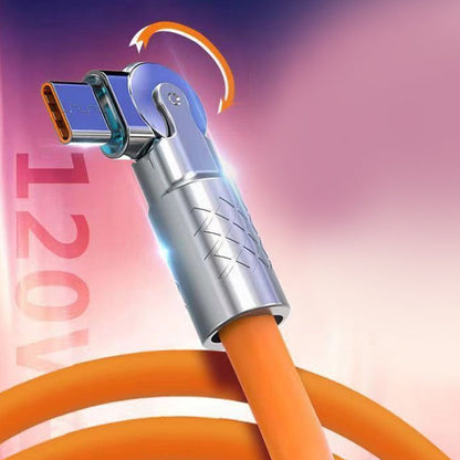 Besisukantis USB įkrovimo kabelis – detalė stambiu planu