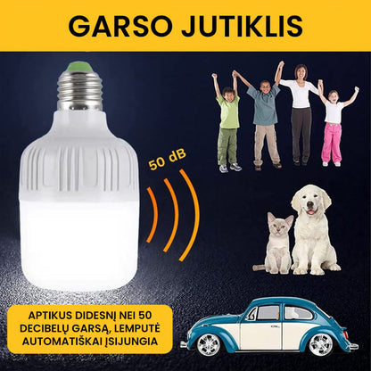 LED lemputė su judesio davikliu – judesio jutiklio zona