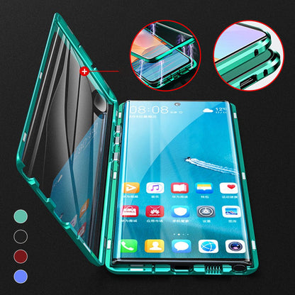 Grūdinto stiklo dvipusis telefono dėklas (Samsung modeliui) – tvirtinimo būdas, S10plus