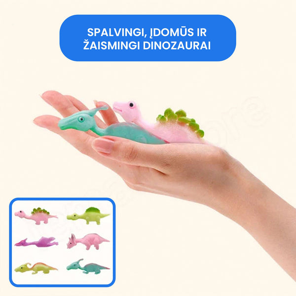 Limpantys mėtomi dinozaurai (10 vnt.) – bendras vaizdas