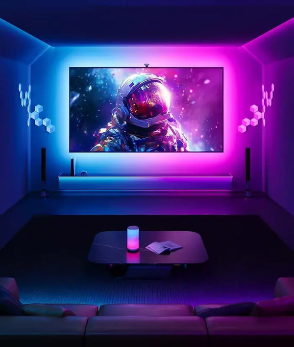 LED foninis apšvietimas televizoriui