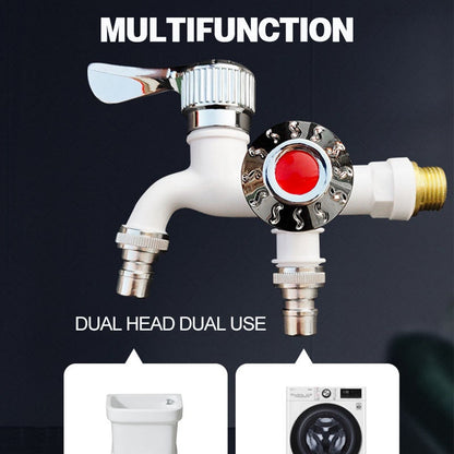 Dvišakis čiaupas – vaizdas iš priekio