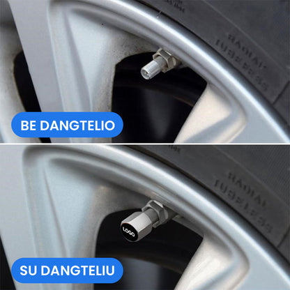 Padangos ventilis be dangtelio ir su juodu dangteliu