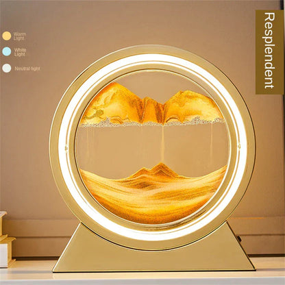 3D LED Krentančio smėlio dekoracija – profilio vaizdas