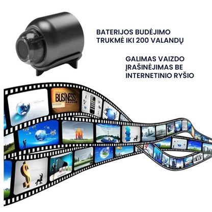 WifiCam™-  mini belaidė vaizdo stebėjimo kamera – naudojimo pavyzdys