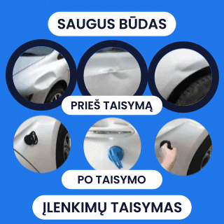 Automobilių įlenkimų tiesinimo įrankis – vaizdas iš šono