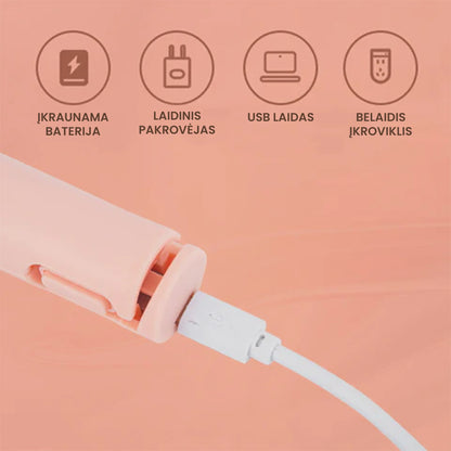 Curl2Go™ - Belaidės plaukų garbanojimo ir tiesinimo žnyplės – naudojimo seka