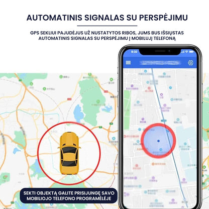 Magnetinis mini GPS seklys – priekinė pusė