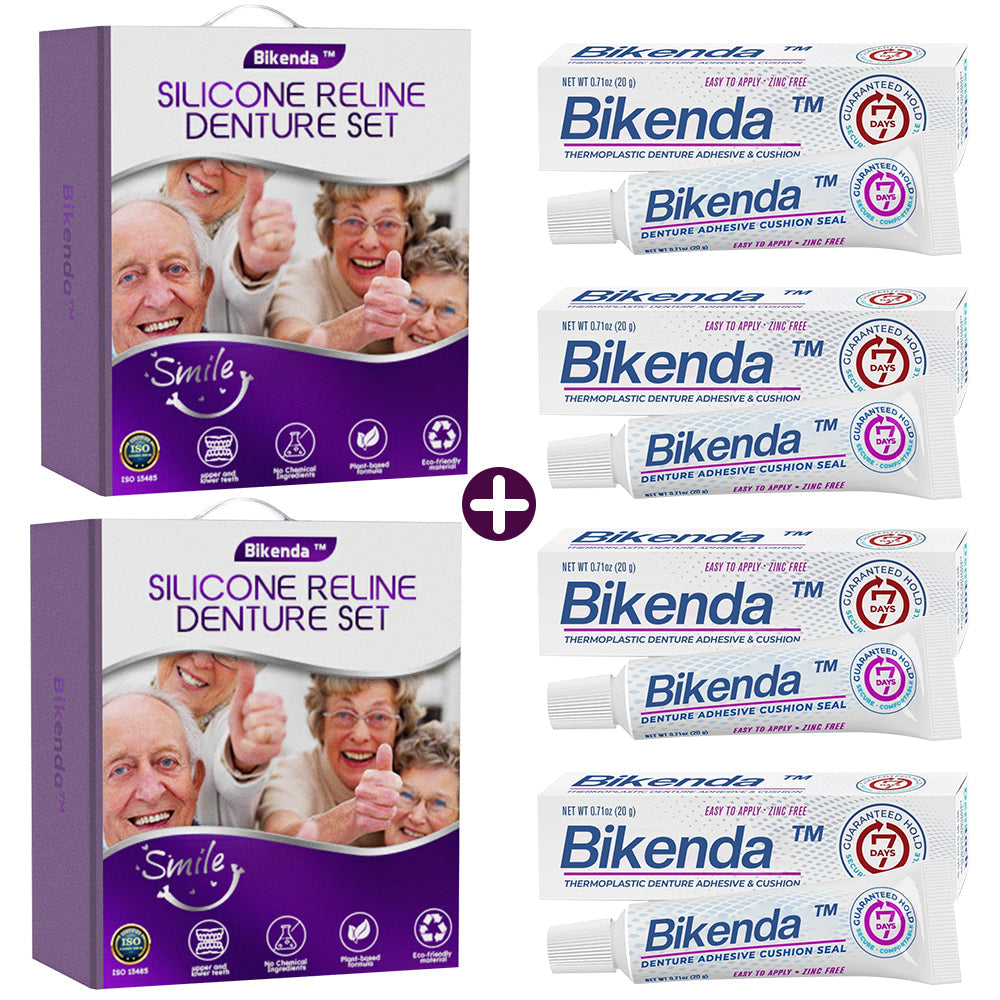 Silikoninis dantų protezų rinkinys patogiai šypsenai