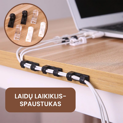 Laidų laikikliai-spaustukai – bendras vaizdas, Juoda