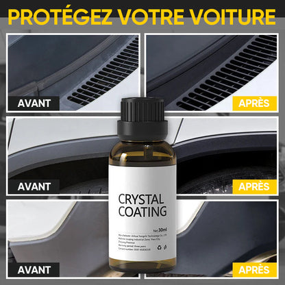 Automobilio plastiko atnaujinimo priemonė parodytas skirtingų spalvų variantais