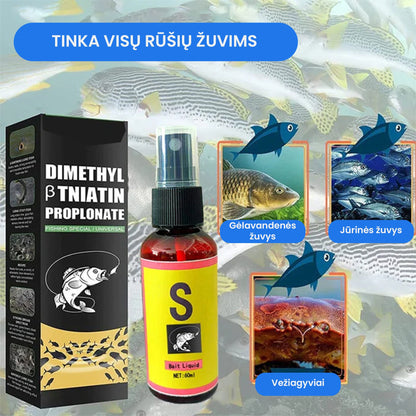 Purškiamas masalo kvapas žuvims – priekinė pusė