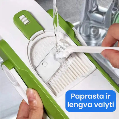 Funkcionali daržovių pjaustyklė – šoninis vaizdas