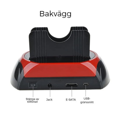Kietojo disko prijungimo stotelė - adapteris – vaizdas iš šono