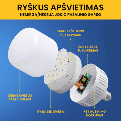 LED lemputė su judesio davikliu – lemputė šviestuve