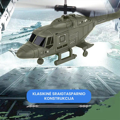 Nuotoliniu būdu valdomas sraigtasparnis – Juoda naudojimo pavyzdyje