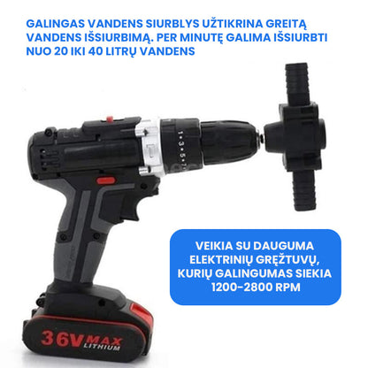 Nešiojamas elektrinis gręžimo siurblys – priekinė pusė