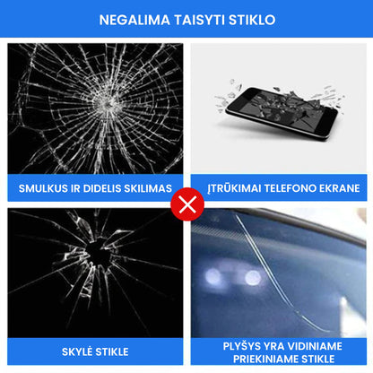 Nano stiklo klijų rinkinys – detalė stambiu planu