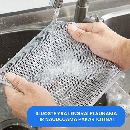 Nanotex™ - paviršių nebraižančios šveitimo šluostės – matmenų schema
