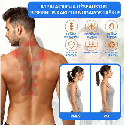 FlexiTrap™ - Kaklo ir nugaros masažuoklis – galimi variantai
