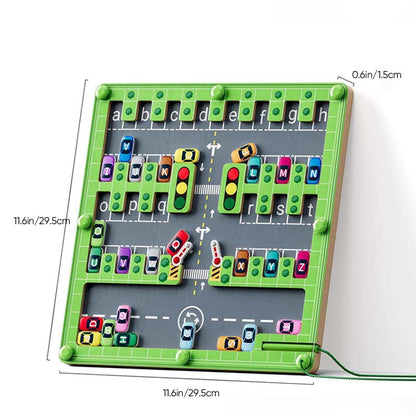 Magnetinės abėcėlės lentos matmenų schema