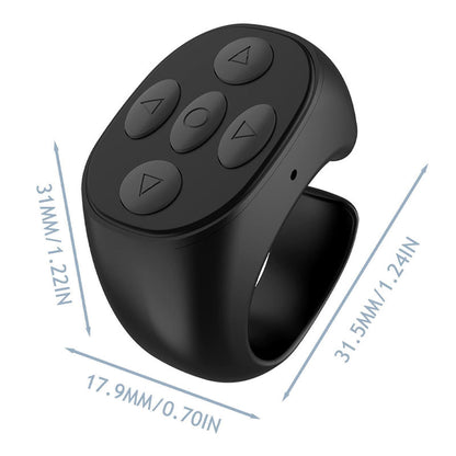 Bluetooth žiedinis telefono pultelis – juodo matmenys