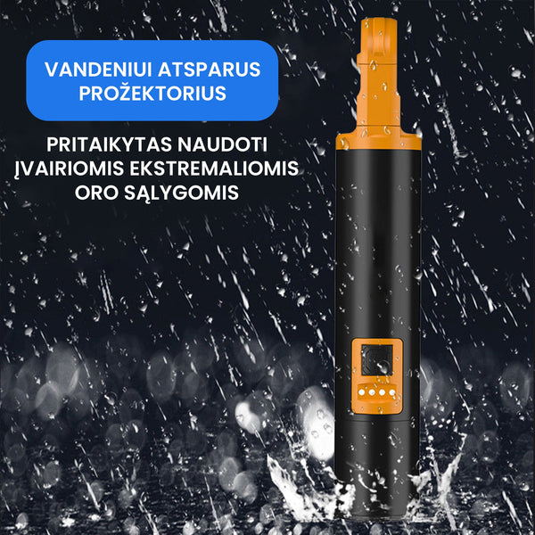 Galingas rankinis prožektorius – bendras vaizdas