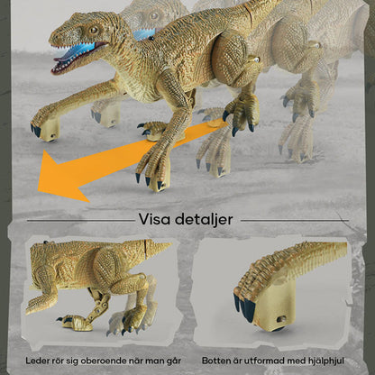 Pulteliu valdomas dinozauras – šoninis vaizdas, žalia variantas