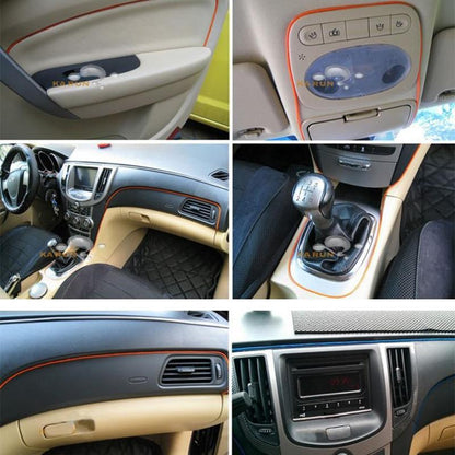 Skirtingų spalvų EL juostos automobilio apdailoje