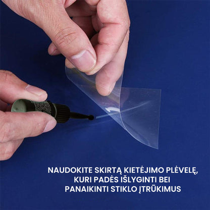 Nano stiklo klijų rinkinys – naudojimo pavyzdys