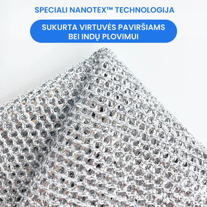 Nanotex™ - paviršių nebraižančios šveitimo šluostės – naudojimo pavyzdys
