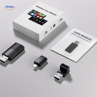 Belaidis CarPlay adapteris su USB ir USB-C jungtimis