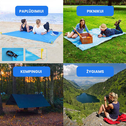 Mr. Beach™ paplūdimio kilimėlis atsparus smėliui – priekinė pusė