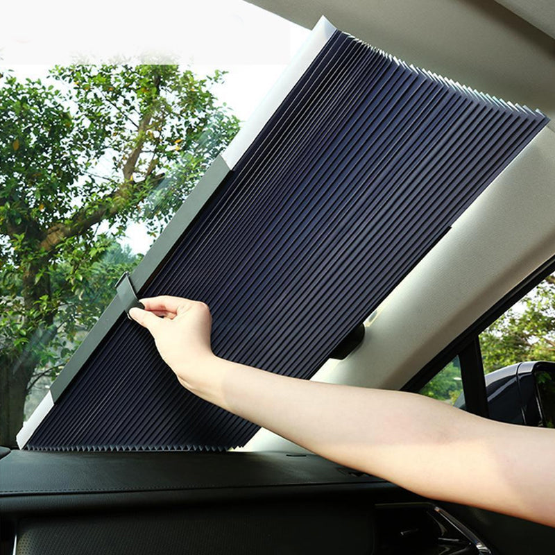 Užtraukiama priekinio automobilio stiklo žaliuzė