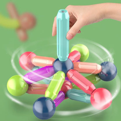 Magnetinių rutuliukų ir lazdelių rinkinys – magnetiniai rutuliukai