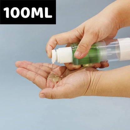 100 ml skaidrus dozatorius su pompa spaudžiamas į delną