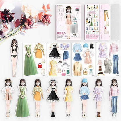Magnetinė popierinė lėlė princesei aprengti – matmenų schema 2