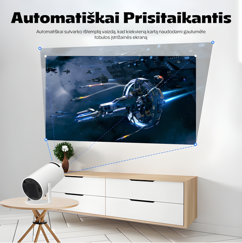 Išmanusis mini projektorius – bendras vaizdas