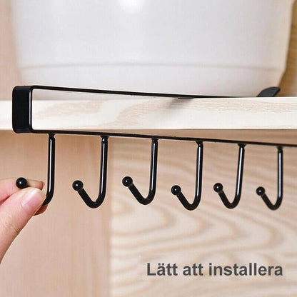 Įrankių ir daiktų pakaba lentynoms – detalė stambiu planu