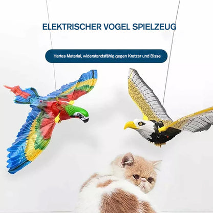 Papūgos ir erelio formos elektriniai skraidantys žaislai katei