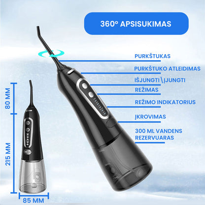 Bevielis burnos irigatorius – konstrukcijos detalė, Balta