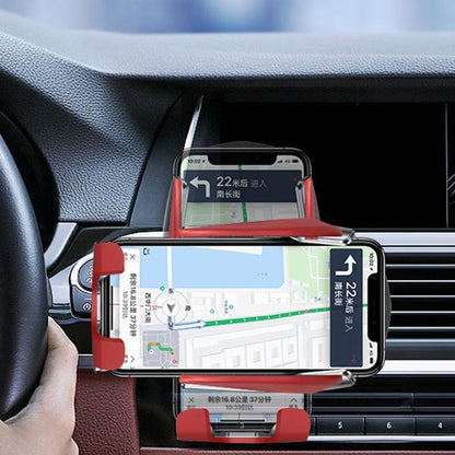 Belaidis automobilinis telefono įkroviklis – priekinė pusė, į ventiliacines groteles