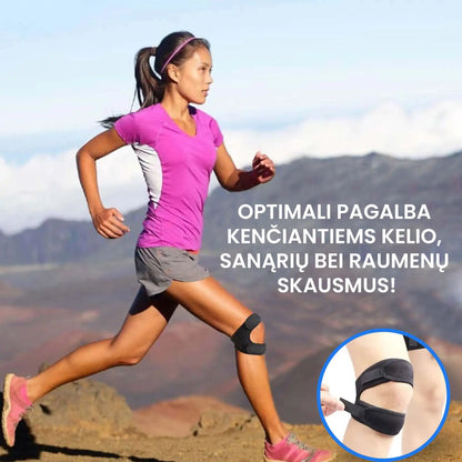 Įtvaras kelio skausmo malšinimui ir kelio girnelės stabilizavimui – naudojimo pavyzdys