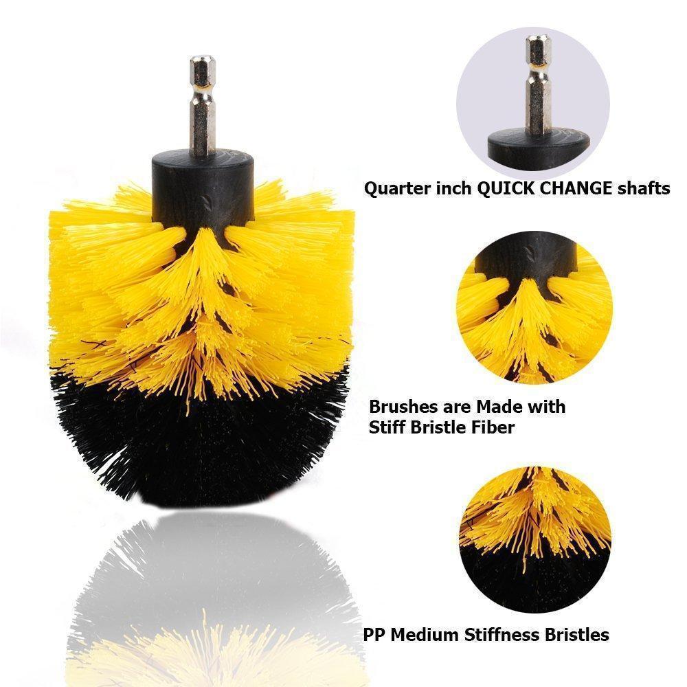 Montuojami valymo šepečiai gręžtuvui (3 vnt.)